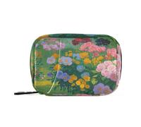 Amooorous Bolsa organizadora de medicinas de jardín misterioso con compartimentos desmontables, organizador con cremallera para bolso
