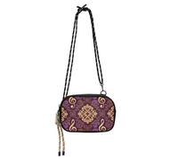 Amooorous Bolso bandolera bohemio con signo de música antigua para mujer, cómodo con ranuras para tarjetas de crédito, bolso de mano para mujer
