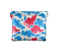 Amooorous Bolso organizador de piel sintética de teñido anudado azul y rojo para hombres y mujeres, Tinte azul y rojo, 1 size
