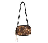 Amooorous Brown Bear Roaring - Bolso cruzado pequeño para mujer, cómodo con ranuras para tarjetas de crédito, bolsos de mano para senderismo, viajes, bolsos de marca para mujer