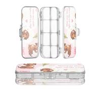Amooorous Caja de lápices transparente con diseño de ángel de perro perro perro salchicha
