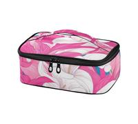 Amooorous Chic Vintage Calla Lily Hot Pink and White Cooler Tote Bag - Lonchera portátil para almuerzo para hombres