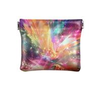 Amooorous Colorido Fantasy River Of StarsWomen - Monedero portátil de cuero con cierre para niñas y mujeres, Colorido Río de Estrellas Fantasía, 1 size