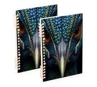 Amooorous Cuaderno de espiral colorido de pavo real divertido y elegante, tamaño A5, 8.3 x 5.7 pulgadas, cuaderno en espiral resistente de un solo asunto, 60 hojas para viajes y escritura, paquete de