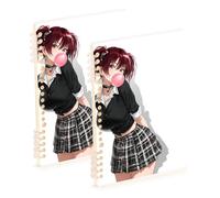 Amooorous Cuaderno de tamaño A5 Sexy Bubble Girl de 8.3 x 5.7 pulgadas, cuaderno en espiral resistente de un solo asunto, 60 hojas para viajes y escritura, paquete de 2