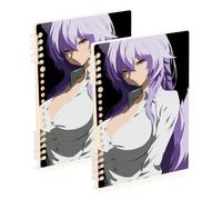 Amooorous Cuaderno grande de tamaño A5 Sexy Fox Girl de 8.3 x 5.7 pulgadas, cuaderno espiral de un solo asunto encuadernado con alambre, 60 hojas para viajes y escritura, paquete de 2