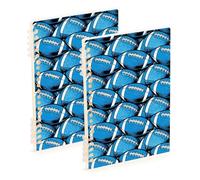 Amooorous Cuadernos de tamaño A5 con diseño de fútbol de dibujos animados en espiral, 8.3 x 5.7 pulgadas, cuaderno de espiral de un solo asunto encuadernado con alambre, 60 hojas para planificador y