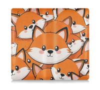 Amooorous Cute Cartoon Fox - Funda de piel para registro de coche y tarjeta de seguro, funda esencial para identificación, licencia de conducir, tarjetas de información de contacto clave