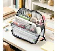 Amooorous Dijia0244_Cute_Balloon_Birthday_Brown_Picture_Highly_Detailed_s_7bf4a850-a3d3-4e22-9c5e-b2c5dab47de0 - Estuche organizador de gran capacidad, bolsa de papelería suave para niños de primaria