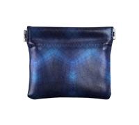 Amooorous Diseño azul y negro Sense Technology Sense LinesWomen Cartera de cuero para dinero en efectivo elegante organizador de artículos personales para mujer y niña, Blue and Black Design Sense