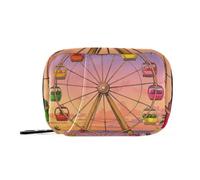 Amooorous Divertidas bolsas de píldoras de dibujos animados de la noria de frutas para medicina con compartimentos desmontables, organizador reutilizable de viaje para bolso