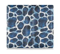 Amooorous Funda de piel de alta calidad con estampado de leopardo azul para seguro de coche y tarjeta de registro, funda esencial para tarjetas, documento esencial de licencia de conducir, Azul (Blue