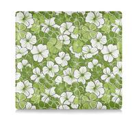 Amooorous Funda de piel para registro de coche y tarjeta de seguro, color verde y flores y blancos. Funda esencial para documentos, tarjetas, licencia, verde, flor y blanco, 1 size