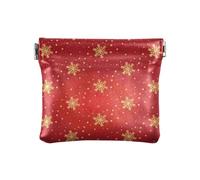 Amooorous Golden Christmas Snowflake - Monederos de cuero para mujer, bolsas organizadoras portátiles para mujer, Copo de nieve dorado de Navidad, 1 size