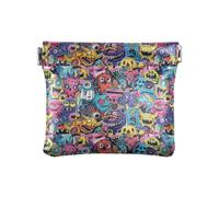 Amooorous Graffiti Art Trend Play Stickers- Pequeño monedero de cuero portátil, tarjetero para hombres y mujeres, viajes, Pegatinas de graffiti art trend play, 1 size