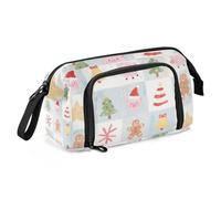 Amooorous Happy Christmas - Estuche de gran capacidad para lápices con compartimento para adolescentes y escuelas preparatorias