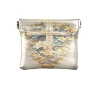 Amooorous Happy Easter White Crossing - Bolso de piel sintética para cambio, diseño de cruz blanca, Happy Easter White Crossing, 1 size