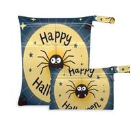 Amooorous Happy Halloween Cartoon Cute Black - Bolsa de ropa reutilizable para traje de baño con asas para piscina, playa, paquete de 2 unidades