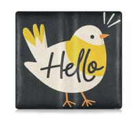 Amooorous Hello Cartoon Cute White Bird - Soporte de cuero de primera calidad para registro de automóvil y seguro para identificación, licencia de conducir, tarjetas de información de contacto clave