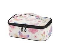 Amooorous Hermosa bolsa de mano con diseño de mariposas (longword) para hombre, para senderismo, bolsa de almuerzo con estampado de cachemira en el paraíso