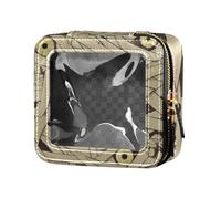 Amooorous Horror Mummy Zombie All Saints' Day Happy Halloween - Bolsa de maquillaje transparente pequeña para el cuidado de la piel para mujer, Horror Mummy Zombie All Saints' Day Happy Halloween, 1