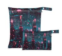 Amooorous Jingle Bells - Bolsa reutilizable de Navidad para gimnasio, paquete de 2 bolsas húmedas para traje de baño con asas para gimnasio, viajes