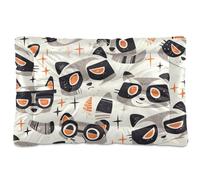 Amooorous Lindo mapache simple lavable cama para perro, alfombrilla suave antideslizante para perros grandes, jumbo, medianos y pequeños, 36 x 24 pulgadas