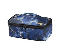 Amooorous Lonchera térmica con textura irregular de mármol azul dorado (longword) lonchera aislada para loncheras de picnic para el Trabajo