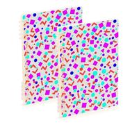 Amooorous Memphis - Cuaderno de decoración retro abstracta de los años 90, tamaño A5, espiral de 8.3 x 5.7 pulgadas, suministros escolares resistentes para la universidad, 60 hojas para diario y lista