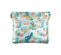 Amooorous Monedero de piel para mujer, color azul fresco, mini monedero, bolsillo para monedas para mujeres y niñas, Cool Blue Summer, 1 size