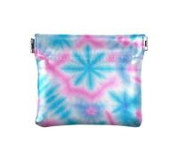 Amooorous Monedero de piel para mujer, diseño de teñido anudado azul y rosa, para hombres y mujeres, Tinte azul y rosa, 1 size