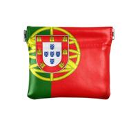 Amooorous Monedero de piel sintética con bandera de Portugal, joyería única para mujer, Bandera de Portugal, 1 size