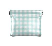 Amooorous Monedero de piel sintética con diseño de cuadros escoceses escoceses, práctico bolso de maquillaje para mujer, Buffalo Plaid Check Tartan Scotland Blue Pattern, 1 size