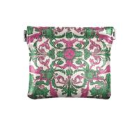 Amooorous Monedero pequeño de cuero impermeable para mujer, estilo Oriente Medio, Flora and Green, organizador de joyas para hombres y mujeres, viajes, Flora de estilo de Oriente Medio y verde, 1 size