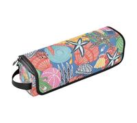 Amooorous Organizador 2 en 1 de herramientas para el cabello y tapete resistente al calor, organizador de gran capacidad para rizador, alisador, secador de pelo, medusas, algas, estrellas de mar,