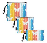 Amooorous Paquete de 3 bolsas reutilizables para aperitivos, impermeables, seguras para alimentos, para mujeres y niñas, paquete de 3 unidades