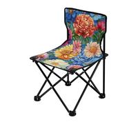 Amooorous Pintura al óleo con girasoles retro amarillos, silla de camping plegable para jóvenes, sillas ligeras de senderismo, mochileros, ultraligera, incluye bolsa de transporte para picnic al aire
