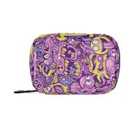 Amooorous Purple Trend Hip - Bolsa organizadora de medicina de demonio personalizada con compartimentos desmontables, organizador acoplable para viajes para bolso