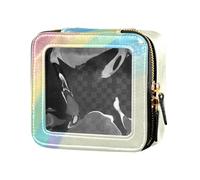 Amooorous Rainbow Bridge - Bolsas de maquillaje transparentes con cremallera, organizador para mujer, Puente arco iris, 1 size