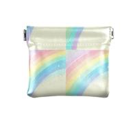 Amooorous Rainbow Bridge - Monedero de cuero para mujer, lindo organizador de tarjetas para llaves, para niñas y mujeres, Puente arco iris, 1 size