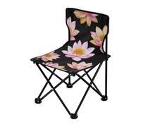 Amooorous Sillas compactas de camping para adultos con pintura al óleo y oro rosa con sensación de flor y bolsa de transporte incluida para pesca al aire libre