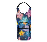 Amooorous Star Cute Doodle Art Sling Bag - Bolsa de agua con cremallera para caminar, soporte para botella de agua para senderismo, se adapta a botellas de 20 onzas, 24 onzas, 32 onzas, 40 onzas