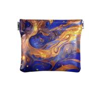 Amooorous Surrealism A Vast River Of Blue and Gold Stars - Monedero de piel para mujer, bolso de maquillaje para niñas y mujeres, surrealismo Un vasto río de estrellas azules y doradas, 1 size