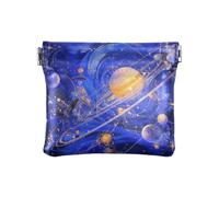 Amooorous Surrealism Colorido Cosmic Planet - Monedero de piel para mujer, organizador portátil para niñas, mujeres y mujeres, Surrealismo Colorido planeta cósmico, 1 size