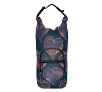 Amooorous Undying Love - Portabotellas de agua con diseño de corazón de líneas de neón, funda aislada con correa, se adapta a botellas de 20 onzas, 24 onzas, 32 onzas, 40 onzas