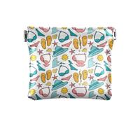 Amooorous White Beach Vacation Party- Monedero de piel para mujer, impermeable, para cosméticos, para hombres y mujeres, viajes, Fiesta de vacaciones en la playa blanca, 1 size