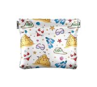 Amooorous White Beach Vacation Party- Monederos de cuero para mujeres y hombres, bolsa de maquillaje única para mujer, Fiesta de vacaciones en la playa blanca, 1 size