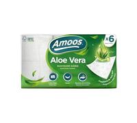 Amoos Papel Higiénico Aloe Vera 42 Rollos (7packs con 6 Rollos) | 3 Capas Extra Suaves | Con Fragancia Natural | FSC Certificado | Decorado y Sostenible