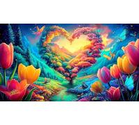 Amor 1000 Piezas Puzzle para Toda la Familia Regalo para Mujeres y Hombres Papel Reciclado Desafío de Juego Educativo Juego desafiante 38x26cm/1000pcs