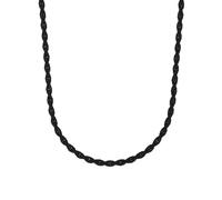 Amor 2037320 - Collar de acero inoxidable, unisex, 50 cm, color negro, viene en caja de regalo, Acero inoxidable, sin gema